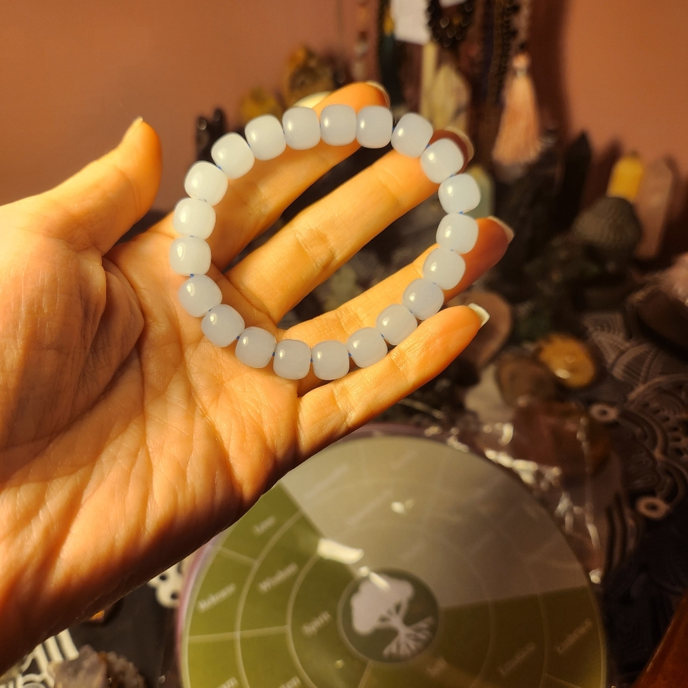 Angelite Abacus (9.5mm, Size 6.75)